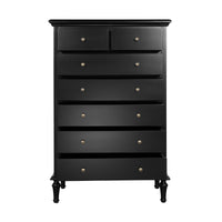 Hamptons Heritage / Providence  7 -Drawer Tallboy Dresser with Classic Turned Legs