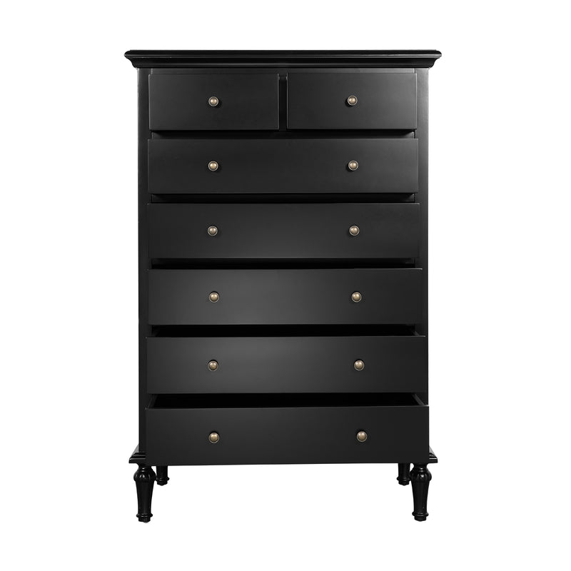 Hamptons Heritage / Providence  7 -Drawer Tallboy Dresser with Classic Turned Legs