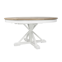 Hamptons Sorrento 150-190cm Round Extendable Trestle Dining Table