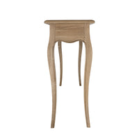French Provincial Console Hall Table in Natural Oak