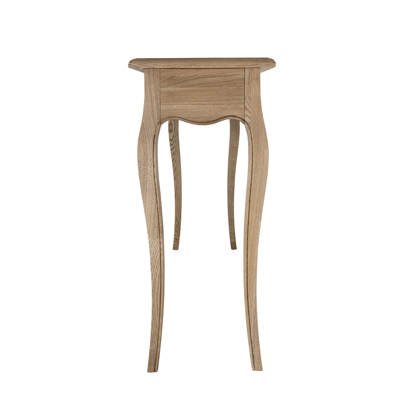 French Provincial Console Hall Table in Natural Oak