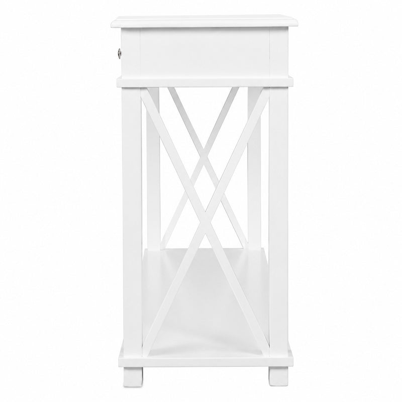 Hamptons Halifax Side Cross 3 Drawer Console Hall Table