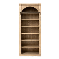 Hamptons Heritage Open Library Arched Extendable Bookshelf/Bookcase with Ladder 100cm - 300cm Wide