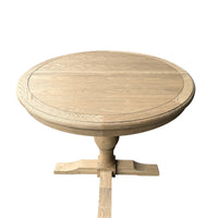 French Provincial Pedestal Round 100-150cm Extendable Dining Table NATURAL ASH 4–6 Seater