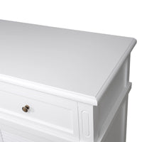 Hamptons Coastal Seaside Louvre Door Sideboard Buffet