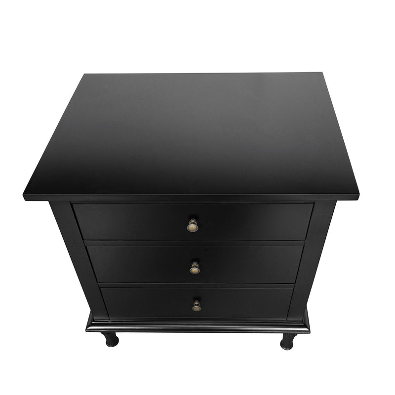 Hamptons Heritage 3 Drawer Bedside Lamp Table