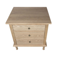 Hamptons Heritage 3 Drawer Bedside Lamp Table