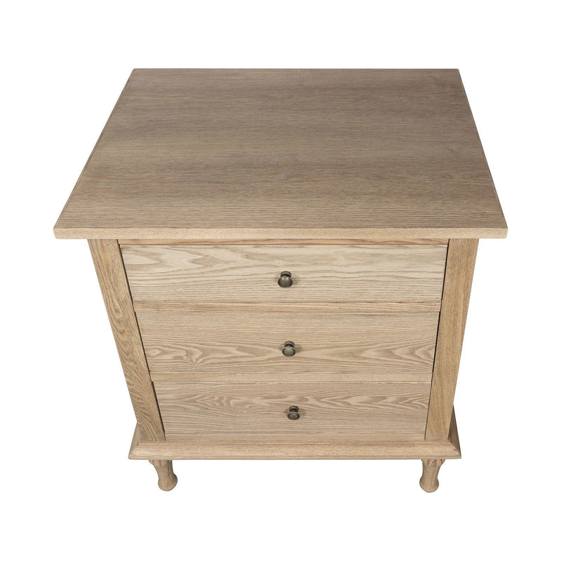 Hamptons Heritage 3 Drawer Bedside Lamp Table