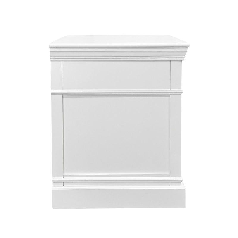 (Factory Second) Hamptons Classic 1 Drawer Bedside Table with Louvered Doors