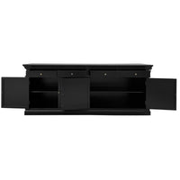 New England Hamptons 4 Drawers 4 Doors Sideboard Buffet & Console Cabinet