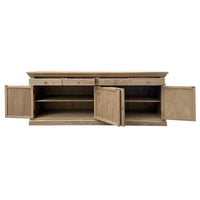 New England Hamptons 4 Drawers 4 Doors Sideboard Buffet & Console Cabinet