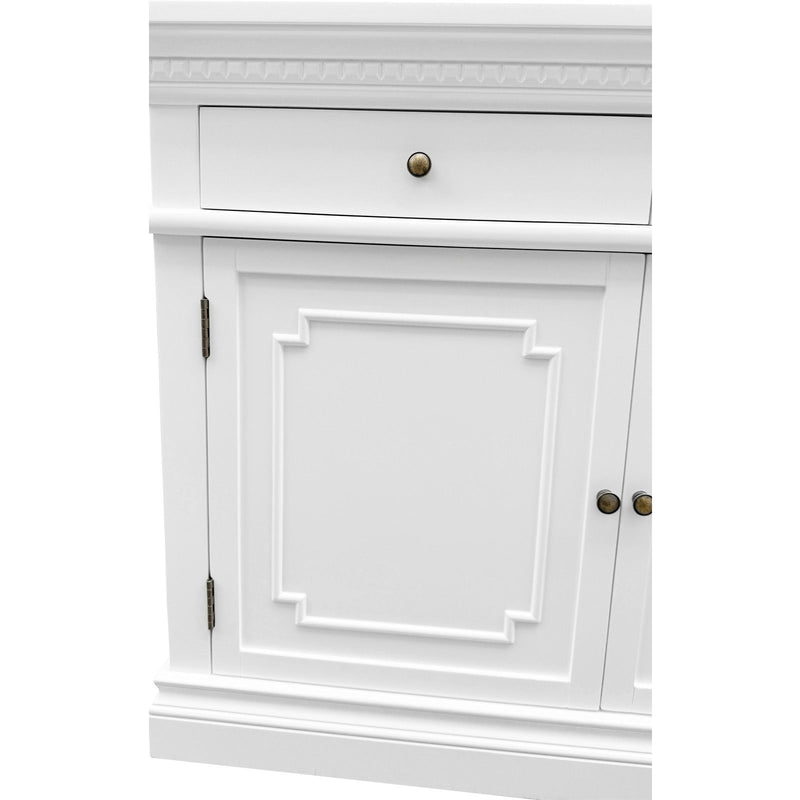 New England Hamptons 4 Drawers 4 Doors Sideboard Buffet & Console Cabinet