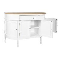 Hamptons Coastal Curve Sideboard Buffet & Ash Top Console Cabinet