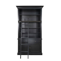 Hamptons Halifax Open Extendable Bookcase with Ladder 486-604cm