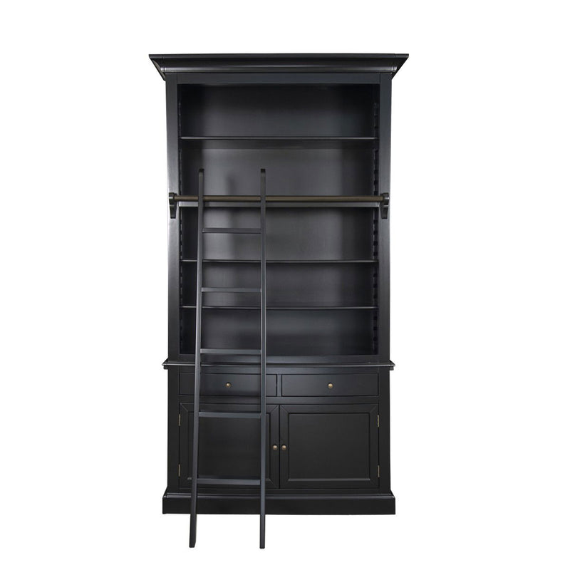 Hamptons Halifax Open Extendable Bookcase with Ladder 486-604cm