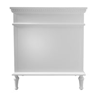 New England Hamptons Executive Desk with Dentil Moulding & Turned Legs – 6 Drawer 1 cupboard Pedestal Study Desk