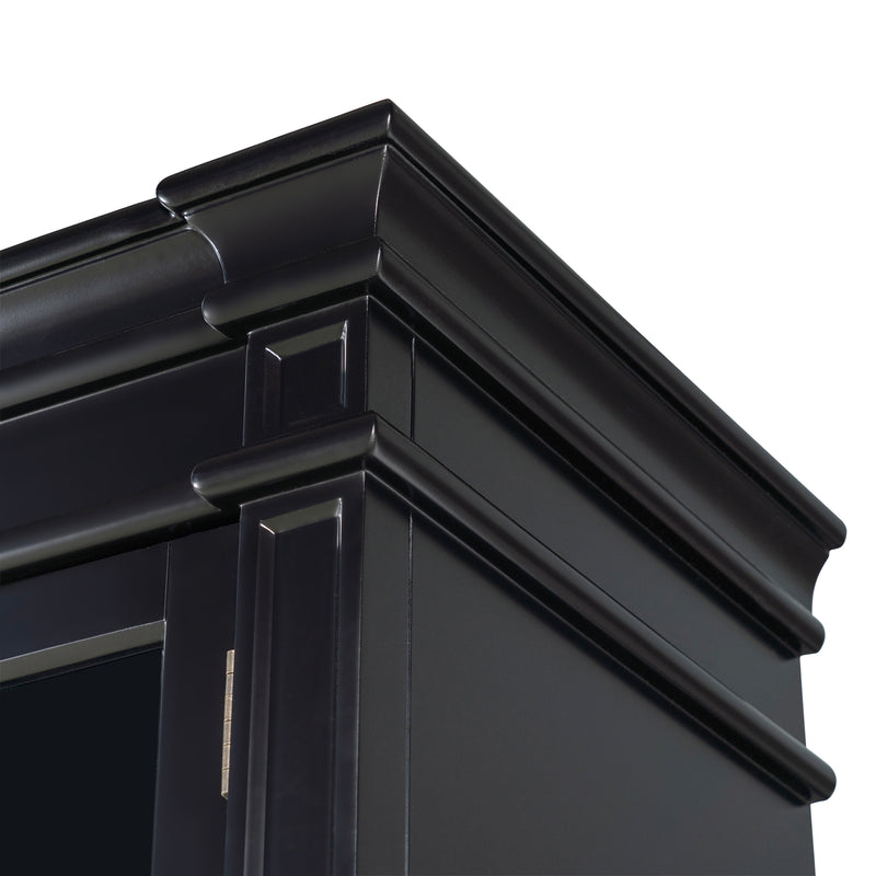 Hamptons Coastal 2 Glass Door Display Cabinet Bookcase