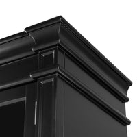 Hamptons Coastal 2 Glass Door Display Cabinet Bookcase