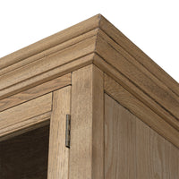 Hamptons Coastal Hutch Glass Display Cabinet Bookcase and Buffet Cupboard