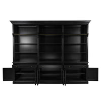 Hamptons Halifax 3 Bay Buffet and Hutch Bookcase with Ladder