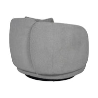 Tulip Blossom Boucle Swivel Lounge Armchair