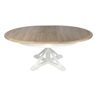 Hamptons Sorrento 150-190cm Round Extendable Trestle Dining Table