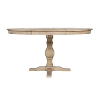 Hamptons Extendable/French Provincial Pedestal Round 100-150cm Extendable Dining Table NATURAL ASH