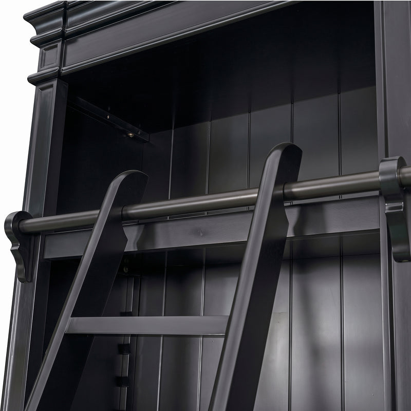 Hamptons Halifax Open Library Bookcase with Ladder 170cm