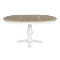 Hamptons Extendable/French Provincial Pedestal Round 100-150cm Extendable Dining Table NATURAL ASH