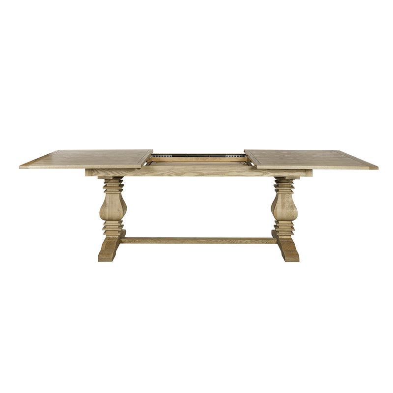 Classic Hamptons Natural Ash Extendable Pedestal Dining Table 180–260cm( Starting 6-8 seater)