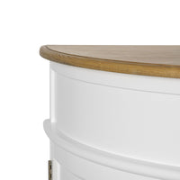 Hamptons Coastal Curve Ash Top Sideboard Buffet & Two Drawers Console Cabinet