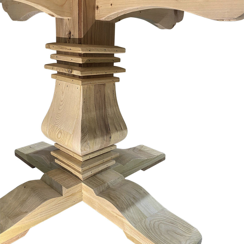 French Provincial Chateau Pedestal Square Dining Table