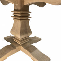 French Provincial Chateau Pedestal Square Dining Table