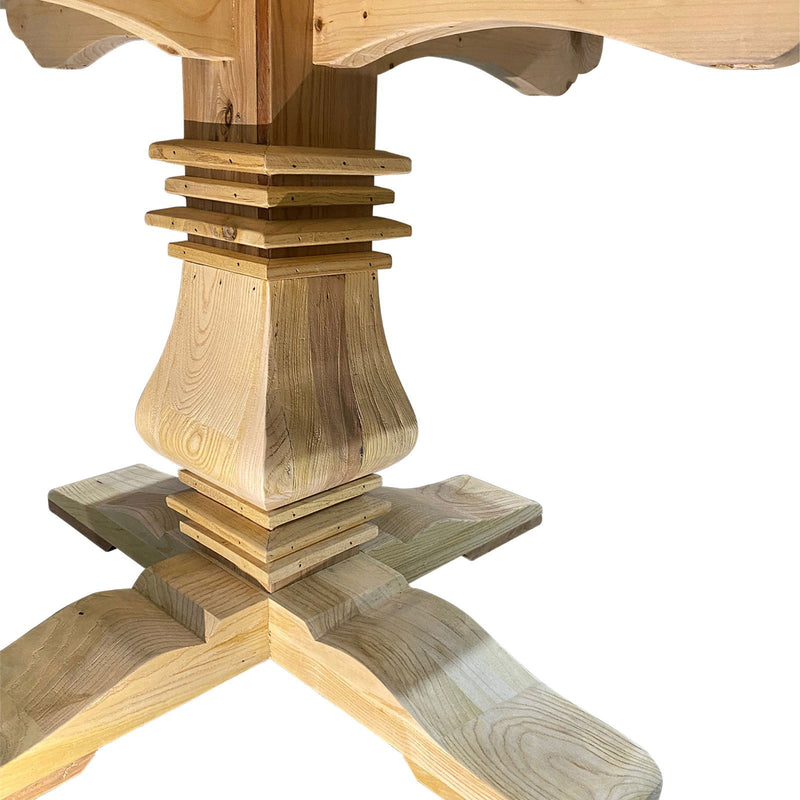 French Provincial Chateau Pedestal Square Dining Table