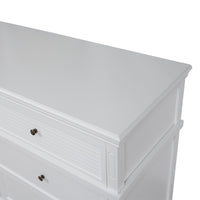 Hamptons Coastal Seaside 6 Drawer Chest Tallboy Cabinet