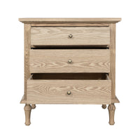 Hamptons Heritage 3 Drawer Bedside Lamp Table
