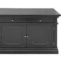 New England Hamptons 4 Drawers 4 Doors Sideboard Buffet & Console Cabinet