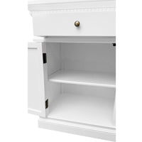 New England Hamptons 4 Drawers 4 Doors Sideboard Buffet & Console Cabinet