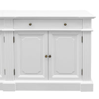 Harbourline Classic Hamptons Panelled Sideboard Buffet & Console Cabinet with 4 Doors & 2 Drawers