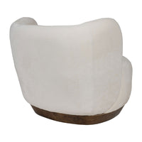 Cozy Modern Tulip Blossom Swivel Upholstered Accent Chair