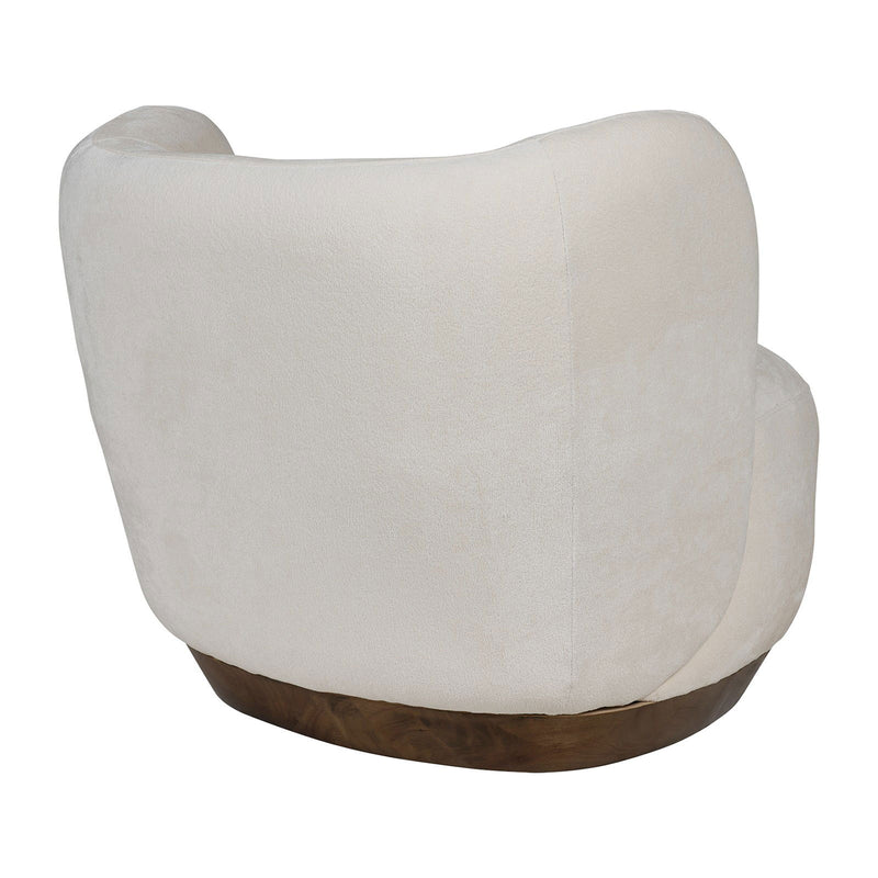 Cozy Modern Tulip Blossom Swivel Upholstered Accent Chair
