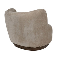 Cozy Modern Tulip Blossom Swivel Upholstered Accent Chair