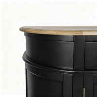 Hamptons Coastal Curve Sideboard Buffet & Ash Top Console Cabinet