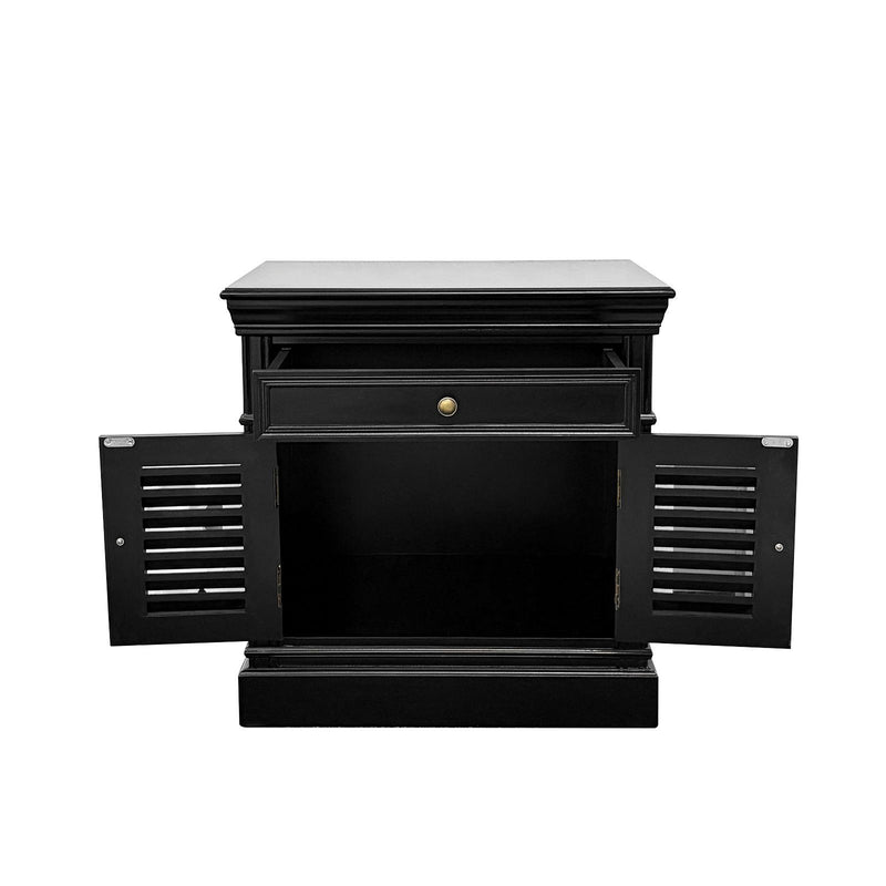 (Factory Second) Hamptons Classic 1 Drawer Bedside Table with Louvered Doors