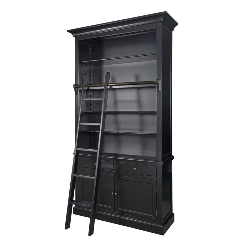 Hamptons Halifax Open Extendable Bookcase with Ladder 486-604cm