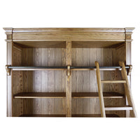 Hamptons Halifax Open Library Bookcase with Ladder 170cm