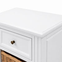 Hamptons Coastal 4 Basket Buffet Sideboard Cabinet