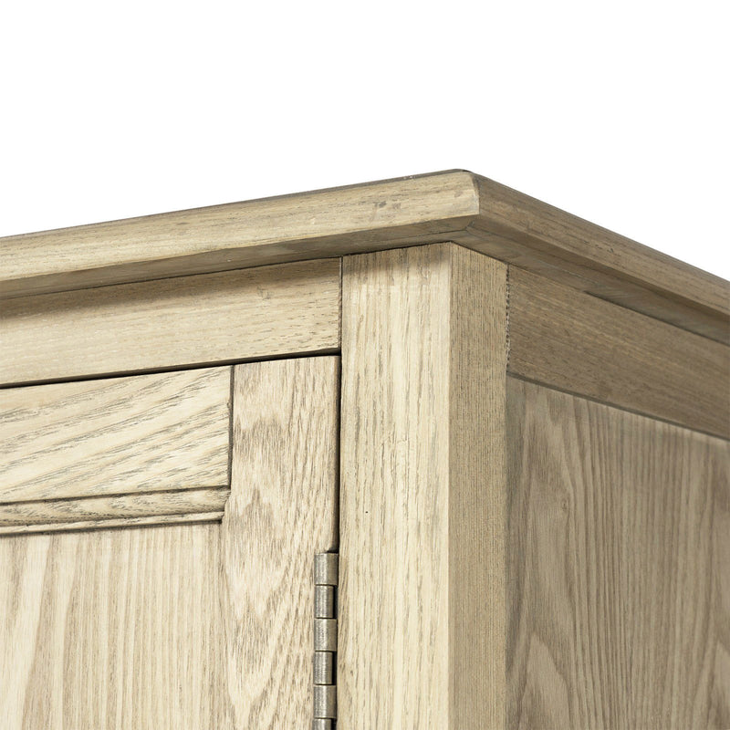 French Provincial Rustic Charm Glass-Door TV Entertainment Unit