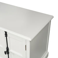 French Provincial Rustic Charm Glass-Door TV Entertainment Unit