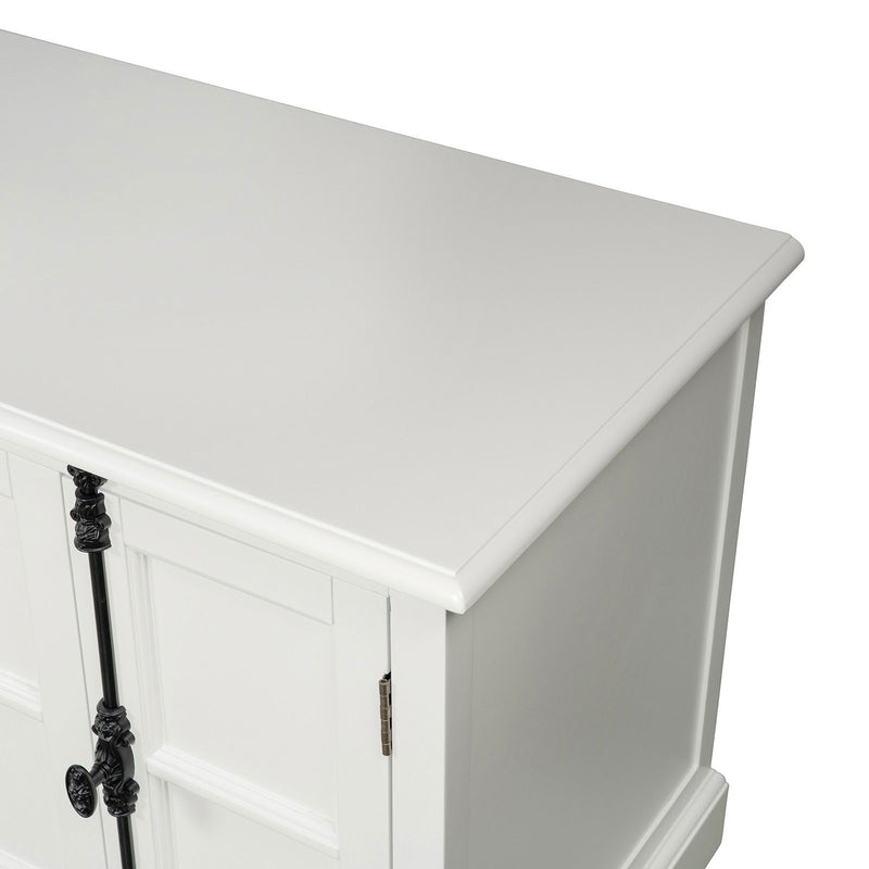 French Provincial Rustic Charm Glass-Door TV Entertainment Unit